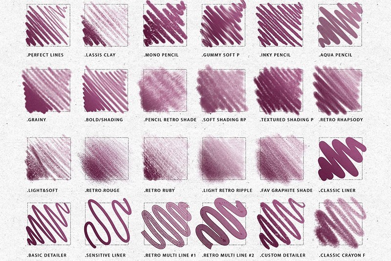 Procreate复古治愈感彩铅笔刷